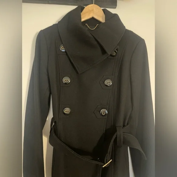 Guess Black Wool Coat - Picture 2 of 5